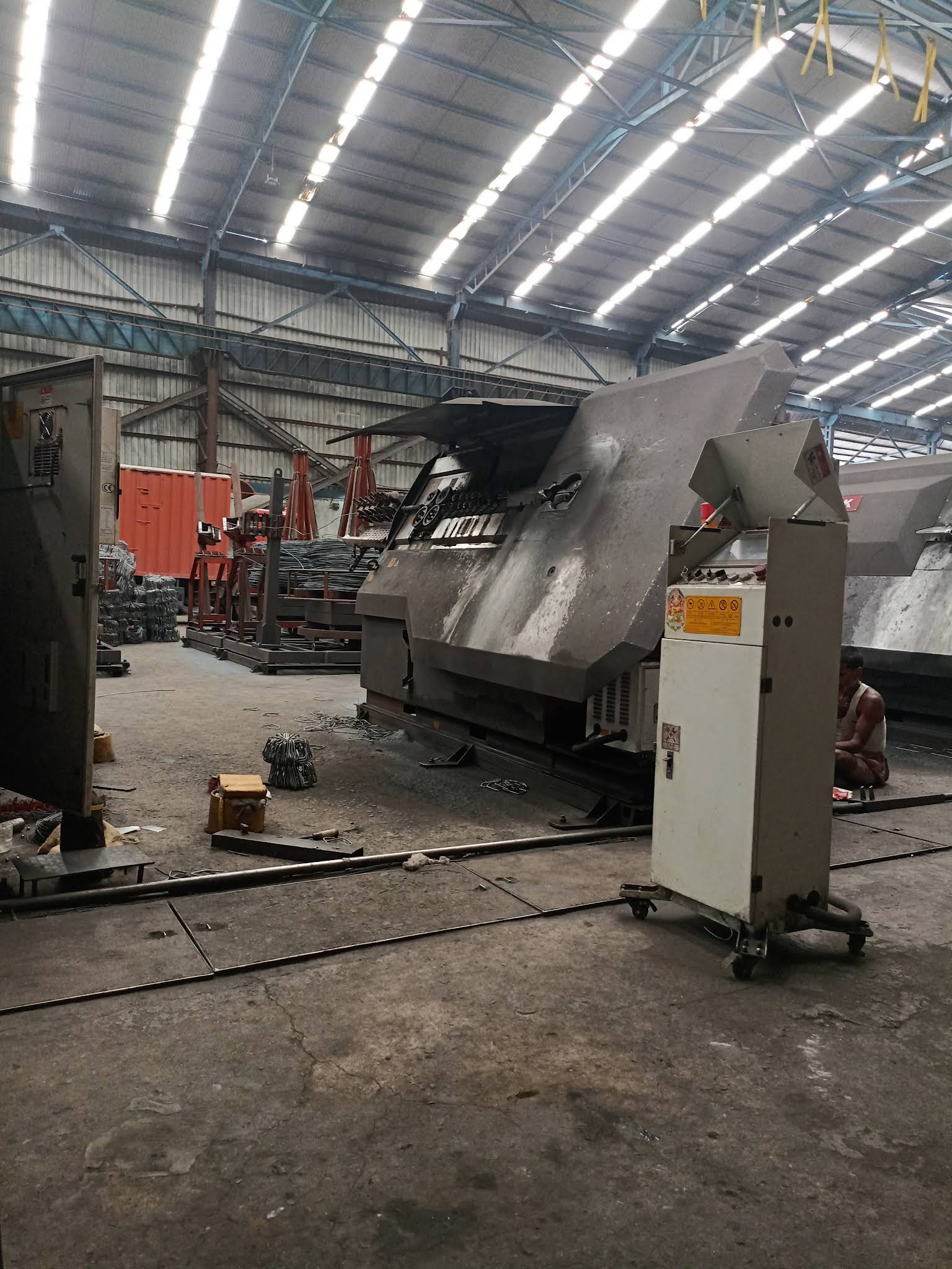 Heavy industrial machinery in production hall